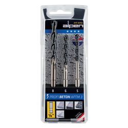 ALPEN Profi Beton 3 Piece Set Hex Shank 5 6 8mm